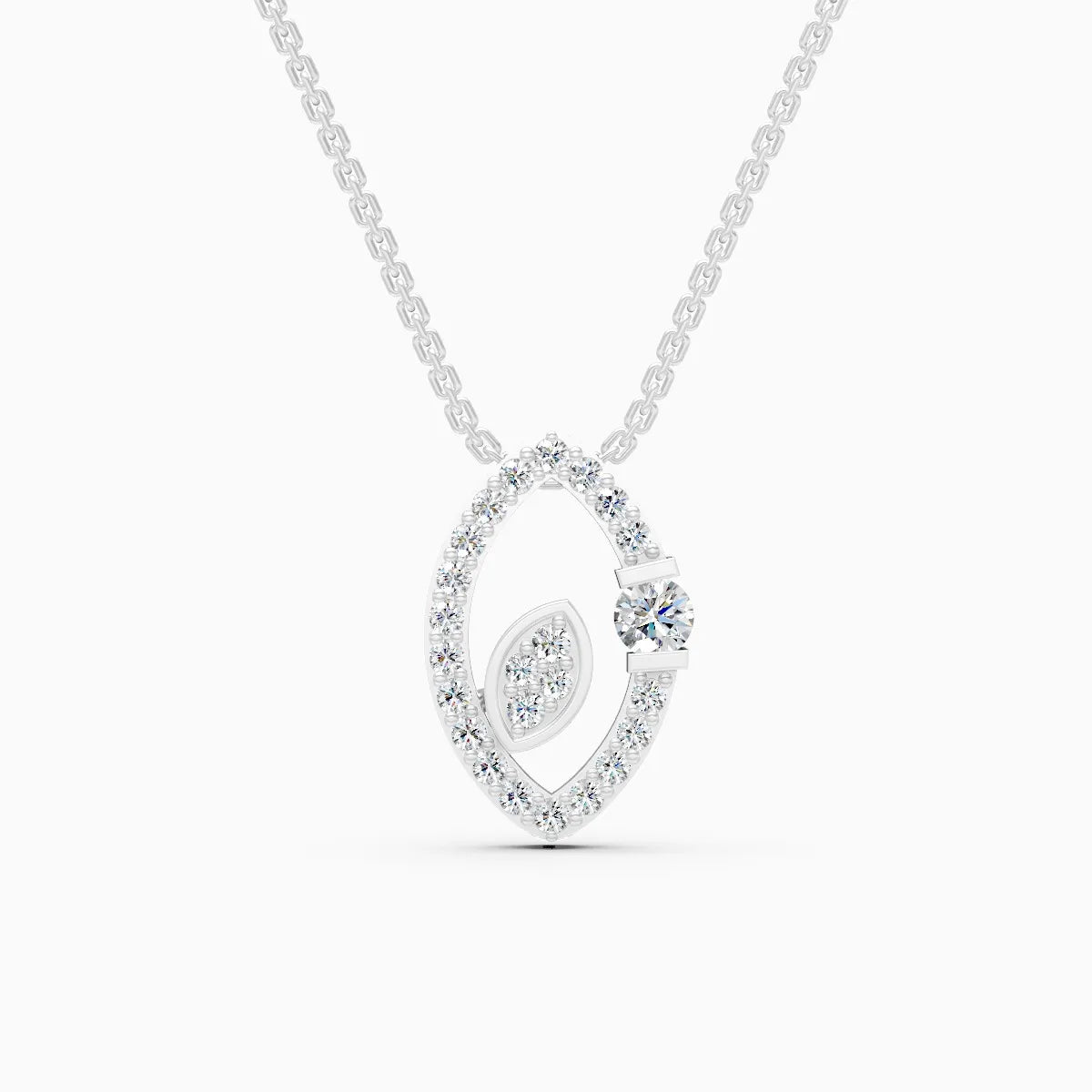 Marquise Fusion Tiny diamond Necklace