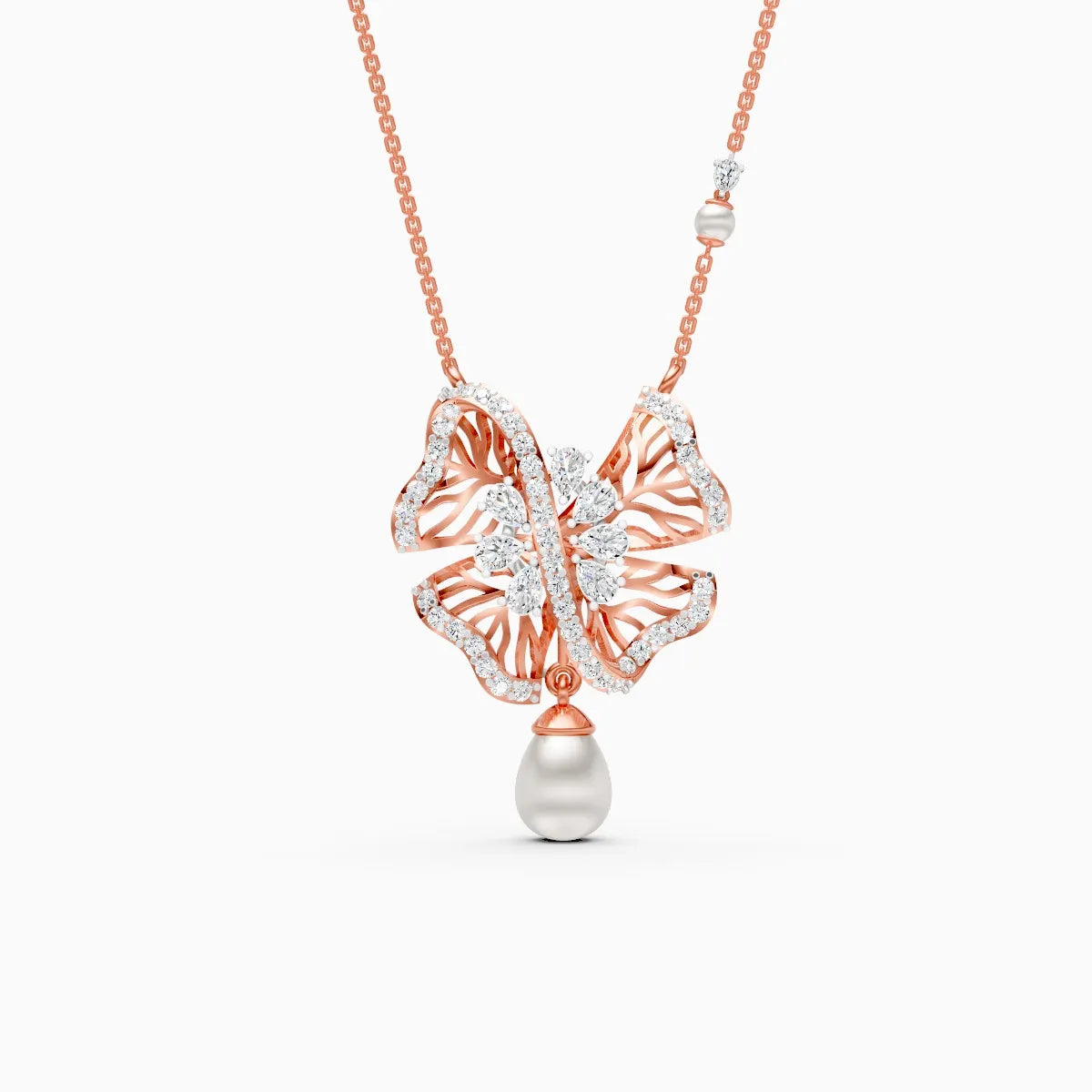 Butterfly Bloom Lab Grown Diamond Pendant