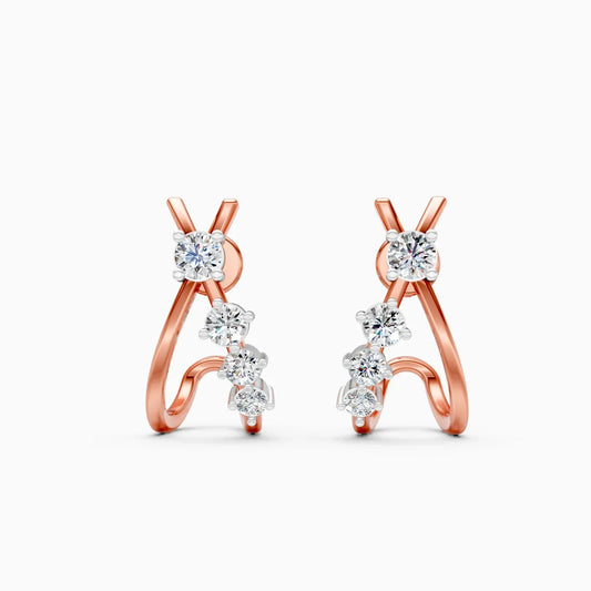 Grace Curve Lab Grown Diamond Earrings