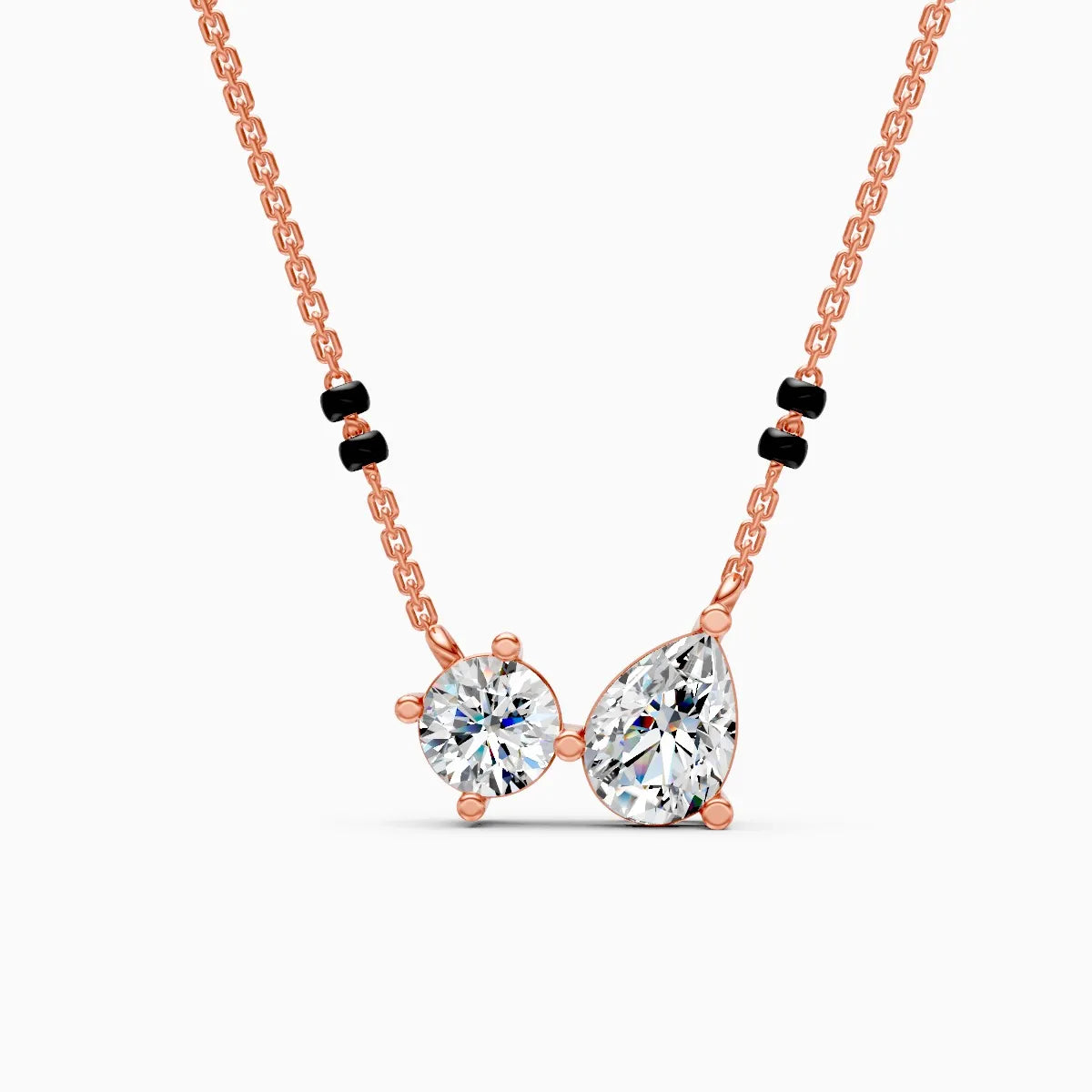 Round Meets Drop Design Pendant Mangalsutra