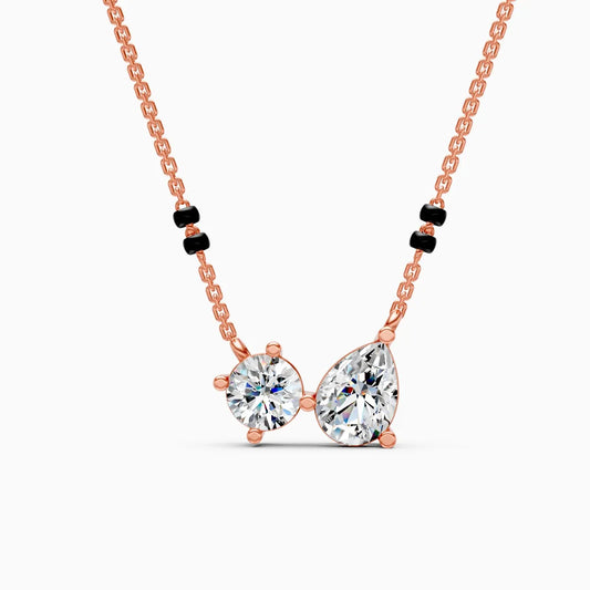 Round Meets Drop Design Pendant Mangalsutra