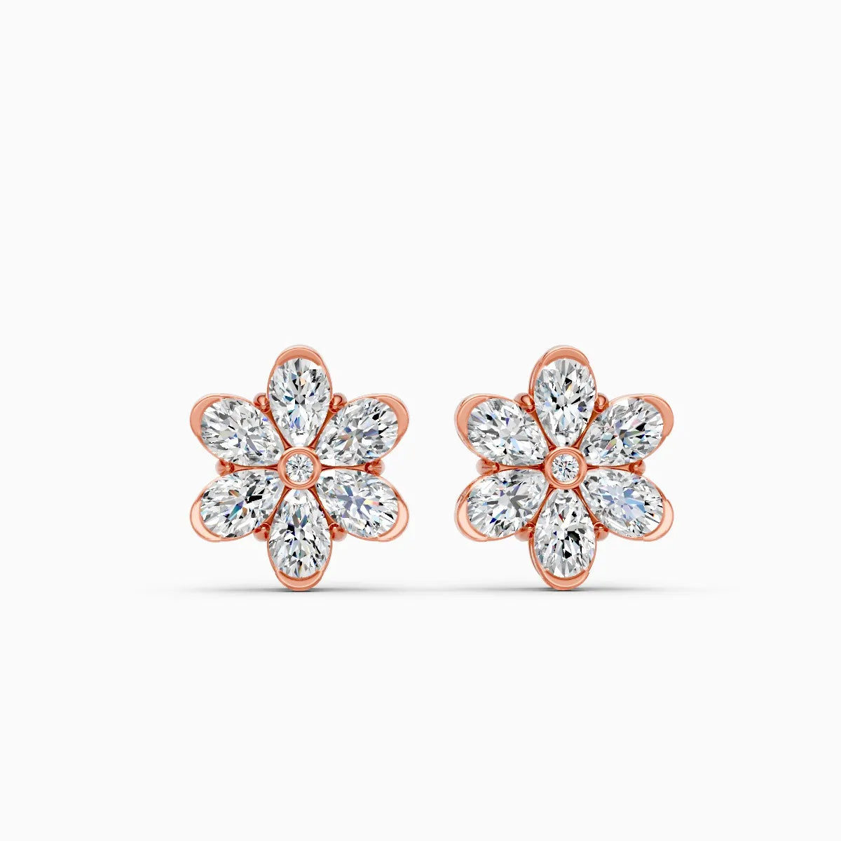 Petal Whisper Diamond Stud Earrings
