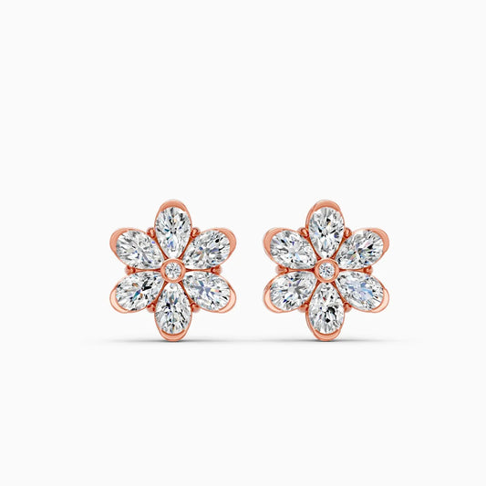 Petal Whisper Diamond Stud Earrings