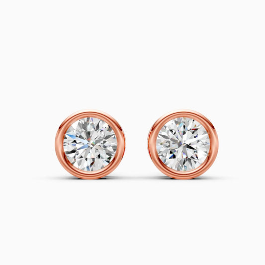 Everyday Glam Solitaire Diamond Stud Earrings