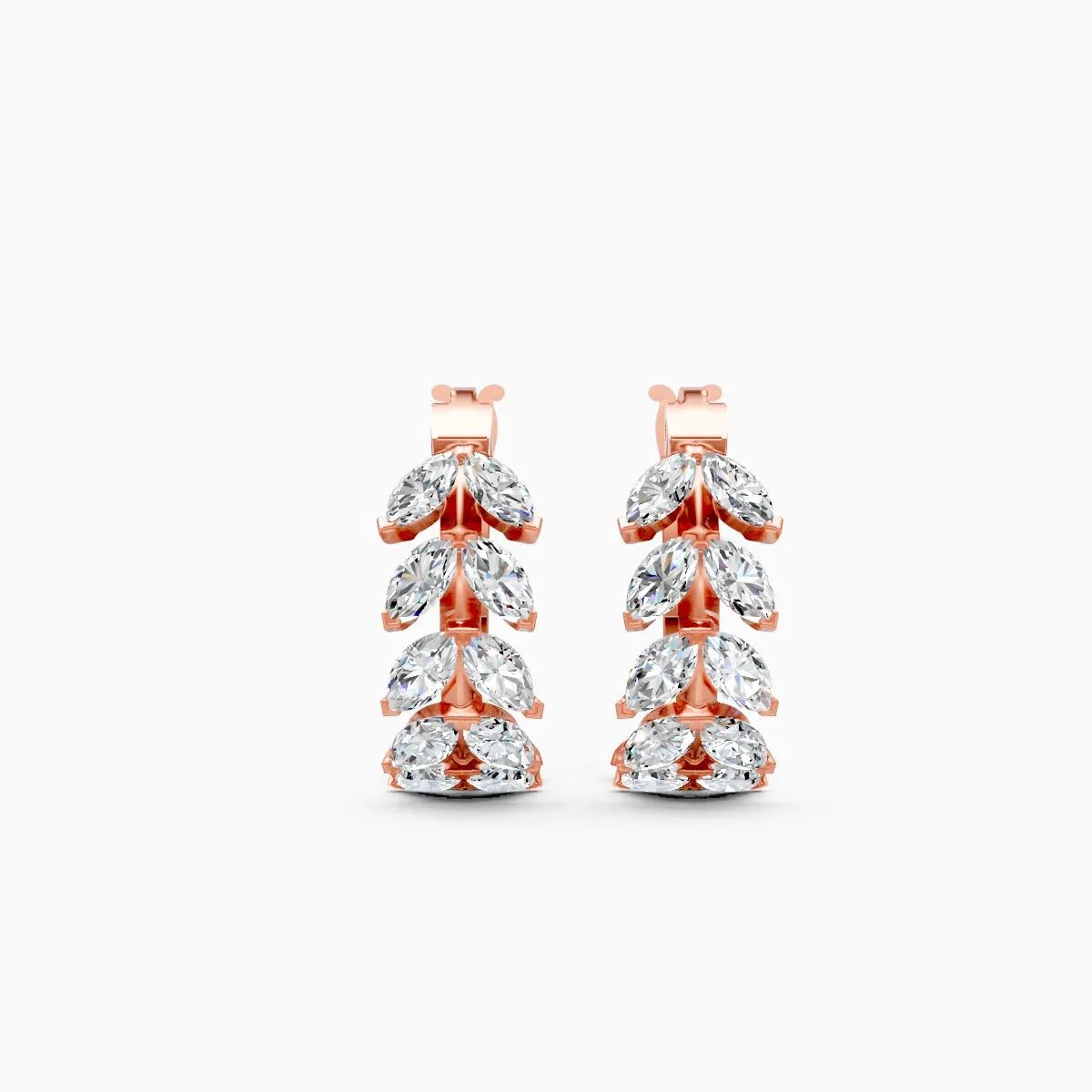 Elegant Marquise Flow Hoop Earrings
