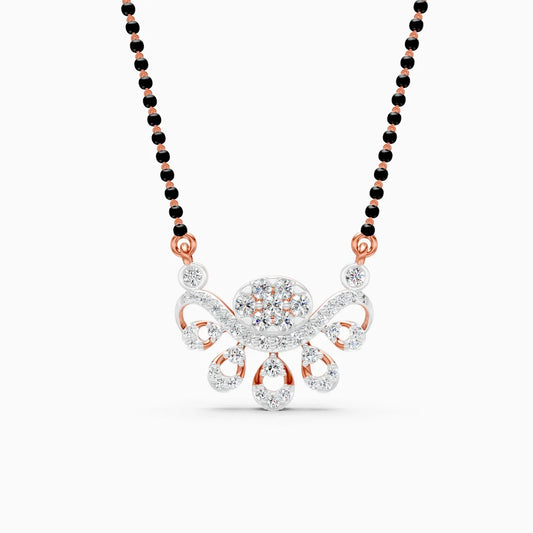 Artistic Petal Drop Diamond Mangalsutra