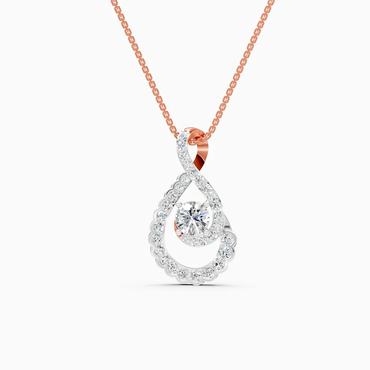 Twinkling Curve Lab-Grown Diamond Pendant