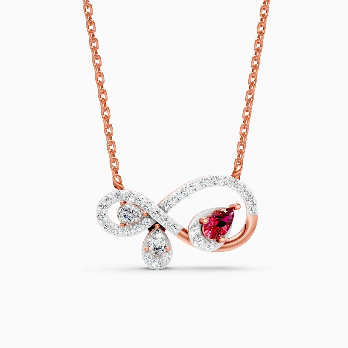 Beautiful Infinity Diamond Drop Pendant