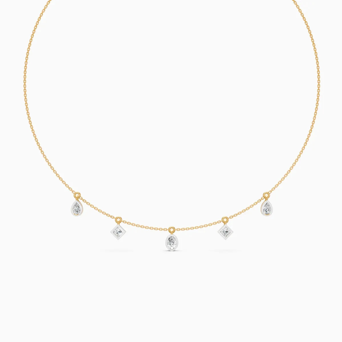 Radiant Trio Diamond Charm – Pear, Oval & Princess
