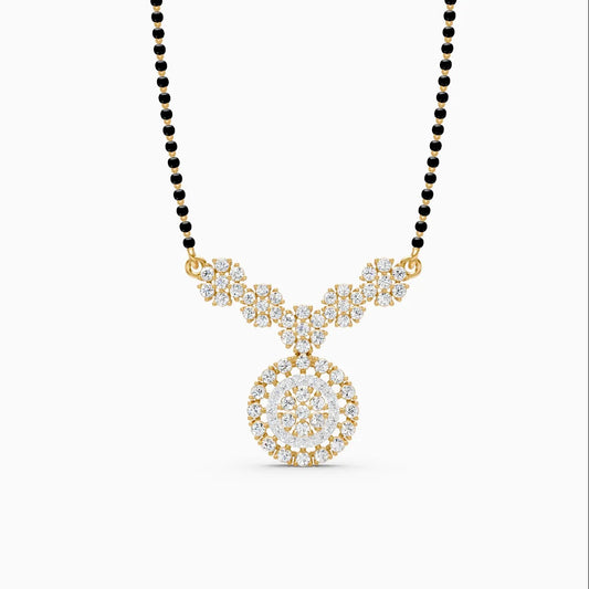 Round Lab Grown Diamond Mangalsutra