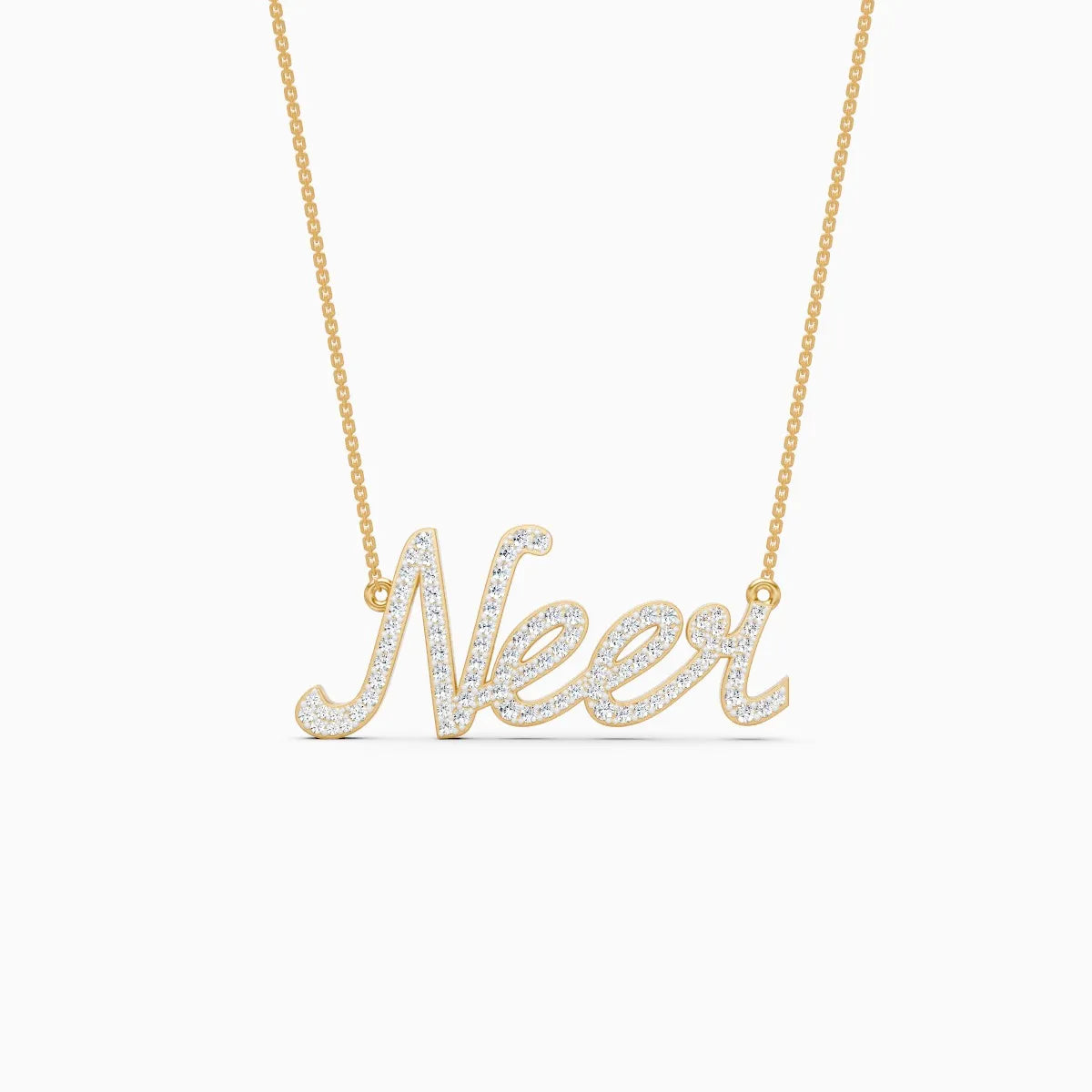 Name Lab Grown Diamond Necklace