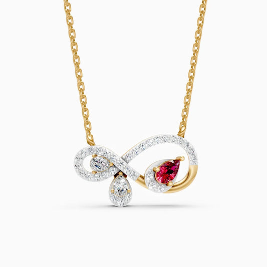 Beautiful Infinity Diamond Drop Pendant