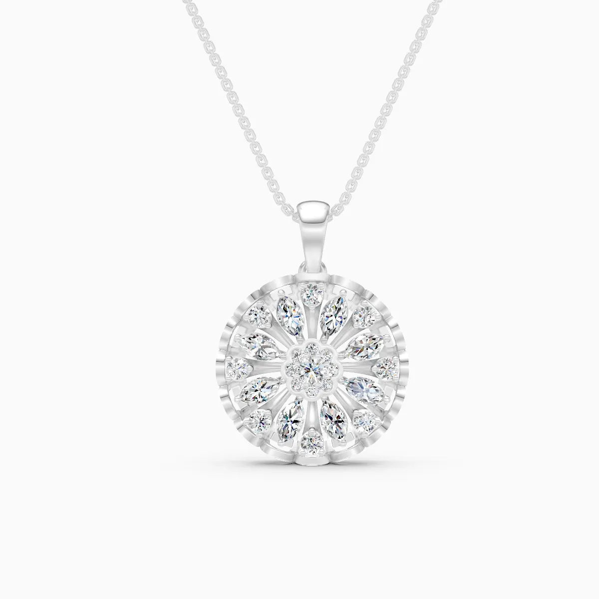 Multi-Stone Sparkle Diamond Pendant