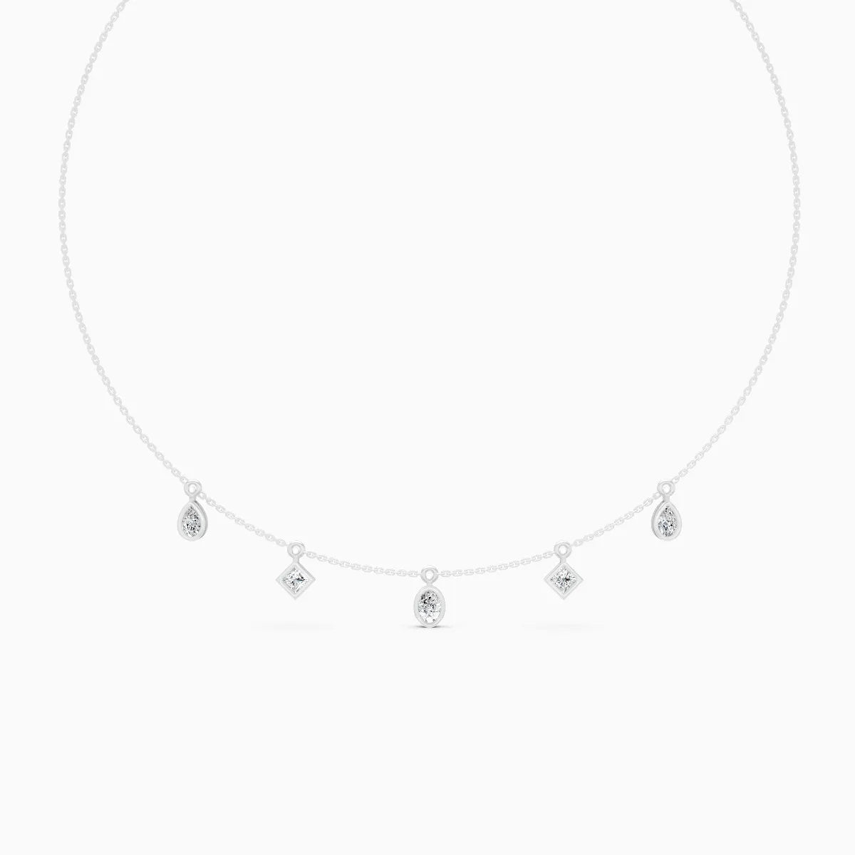 Radiant Trio Diamond Charm – Pear, Oval & Princess