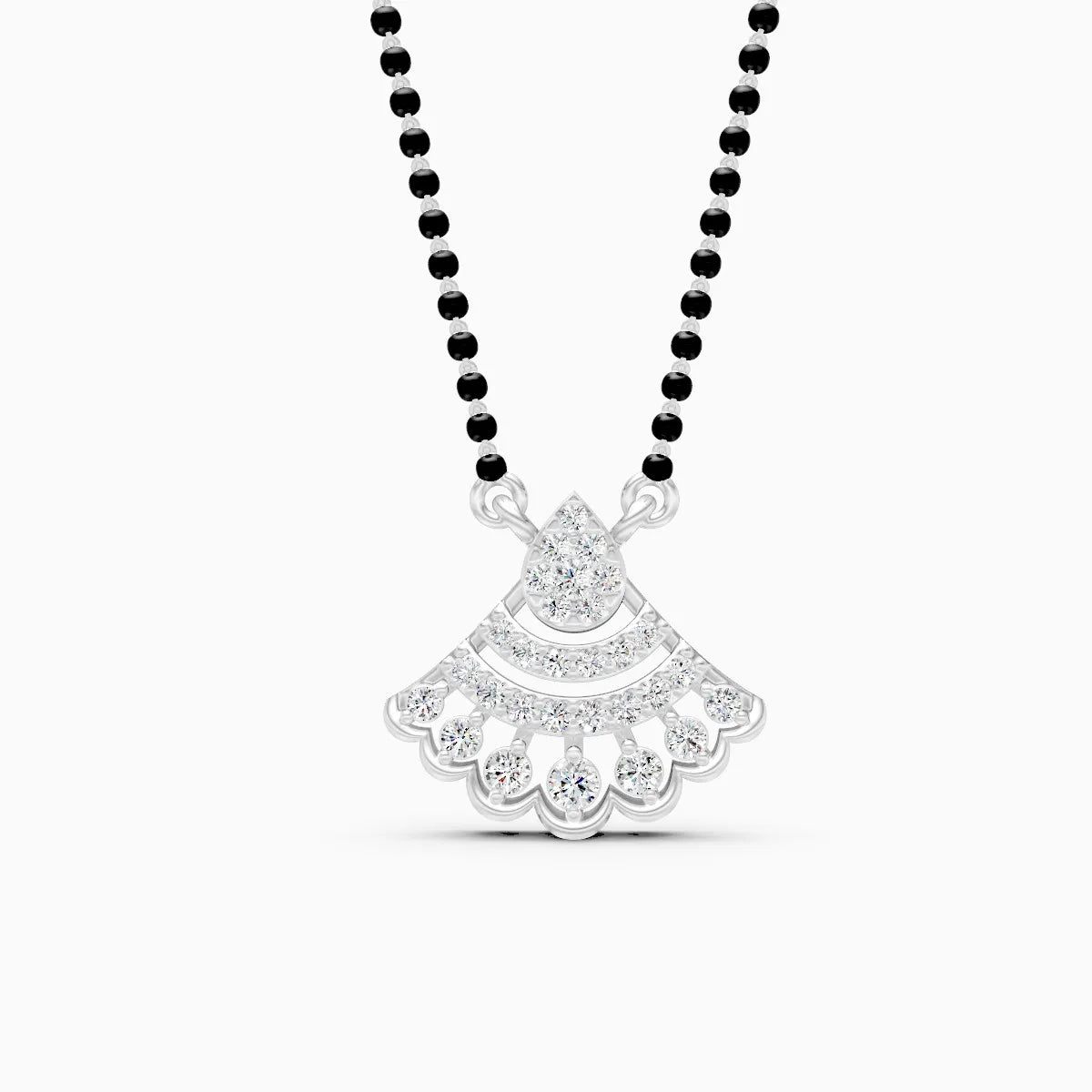 Modern Bell-Cut Style Pendant Mangalsutra
