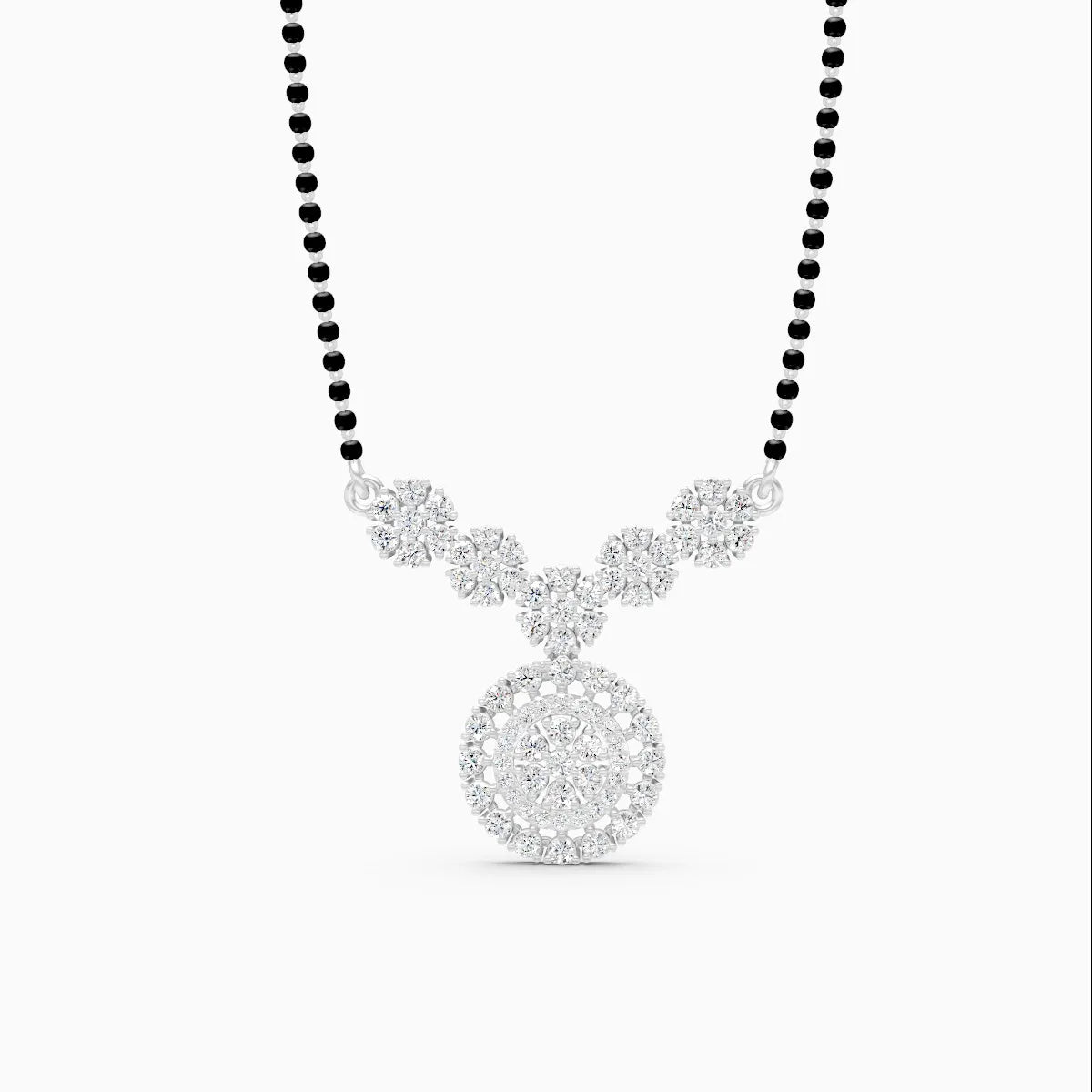 Round Lab Grown Diamond Mangalsutra