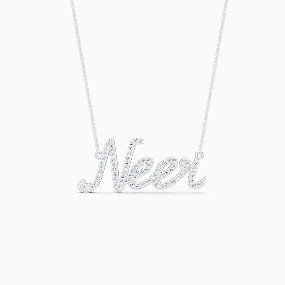 Name Lab Grown Diamond Necklace