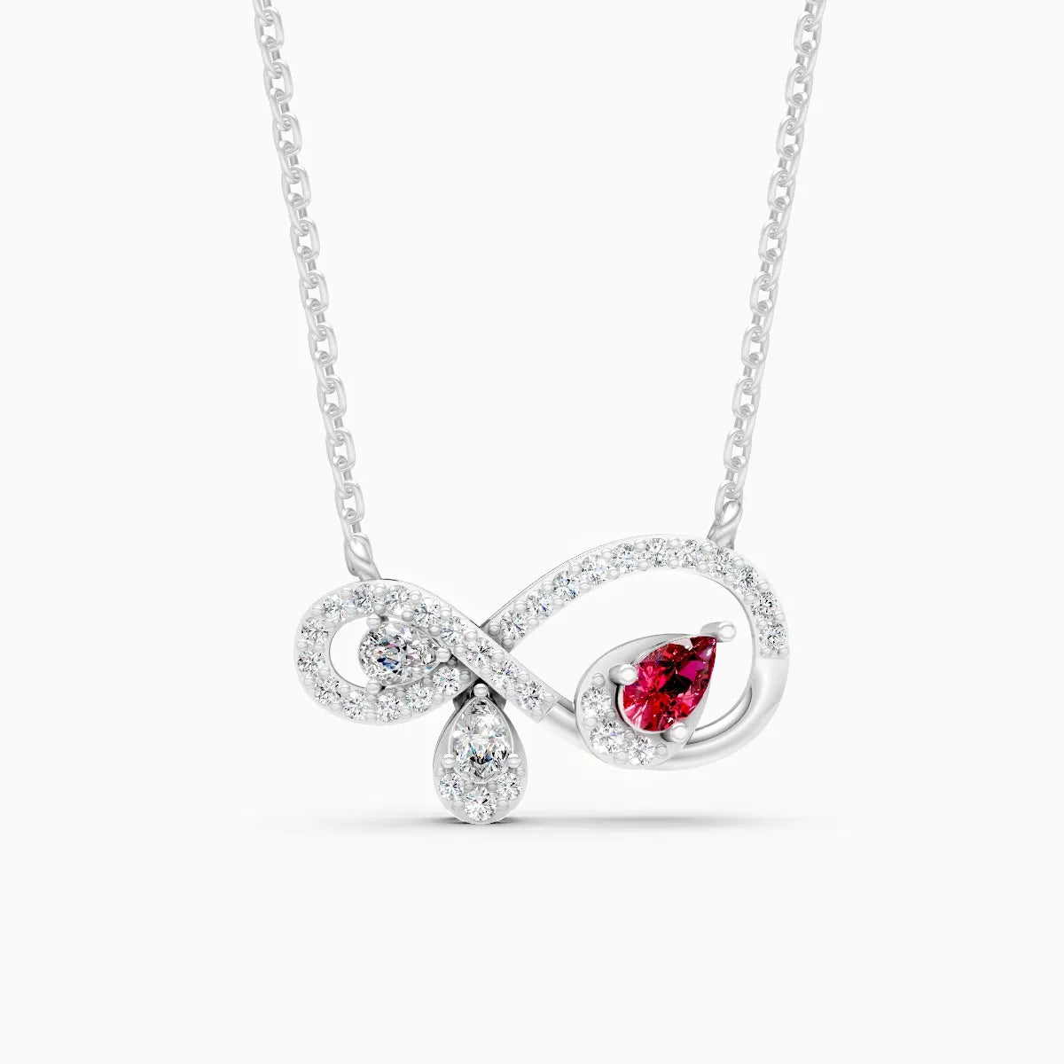 Beautiful Infinity Diamond Drop Pendant