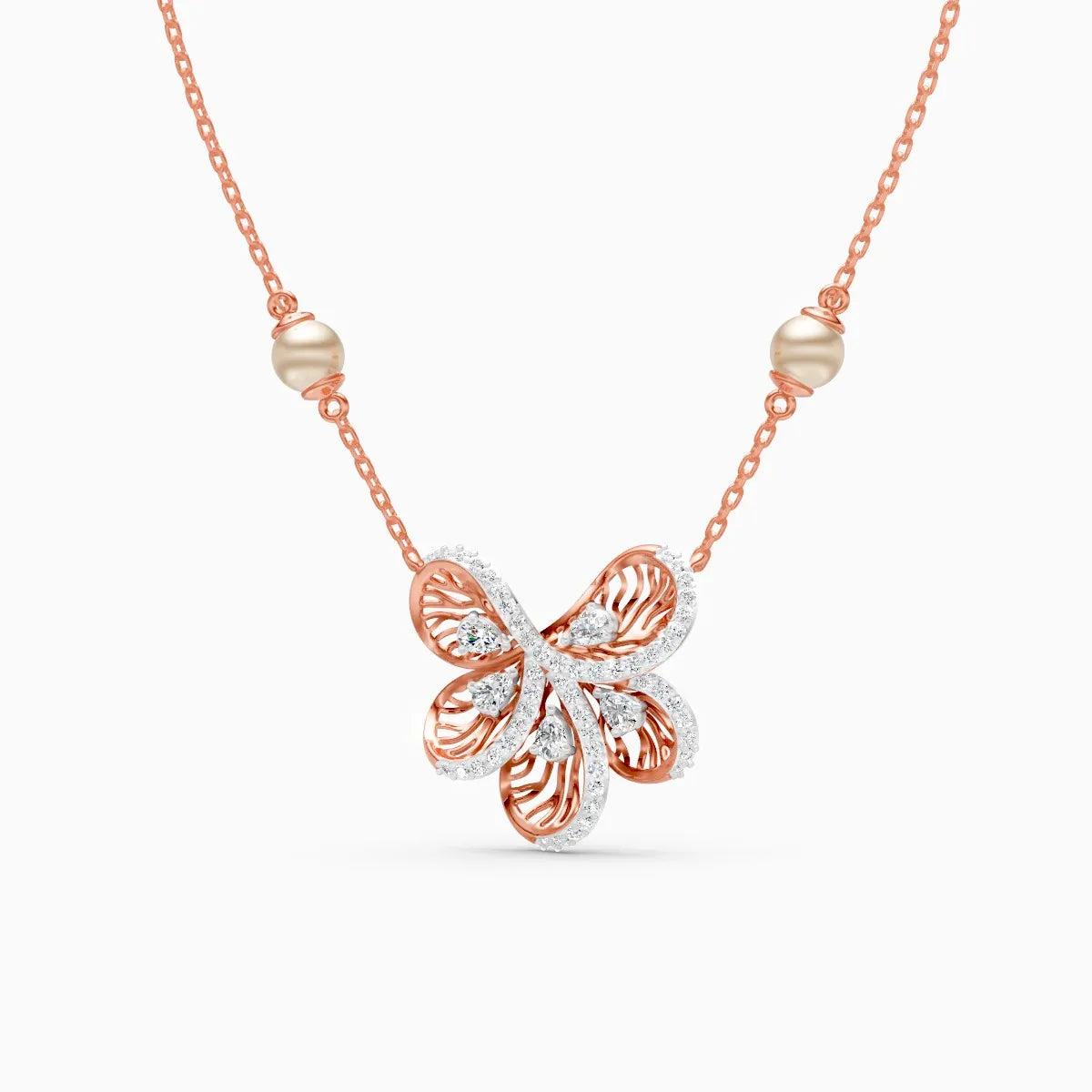 Floral Flight Lab Grown Diamond Pendant