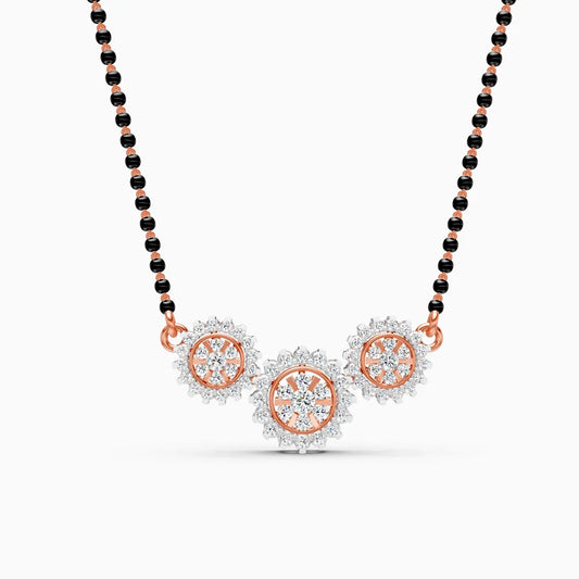 Beautiful Three Diamond-Studded Mangalsutra