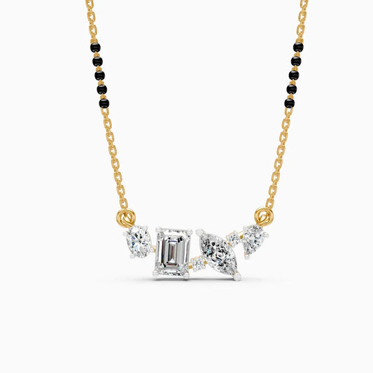 Fancy shape Lab diamond Mangalsutra With chain
