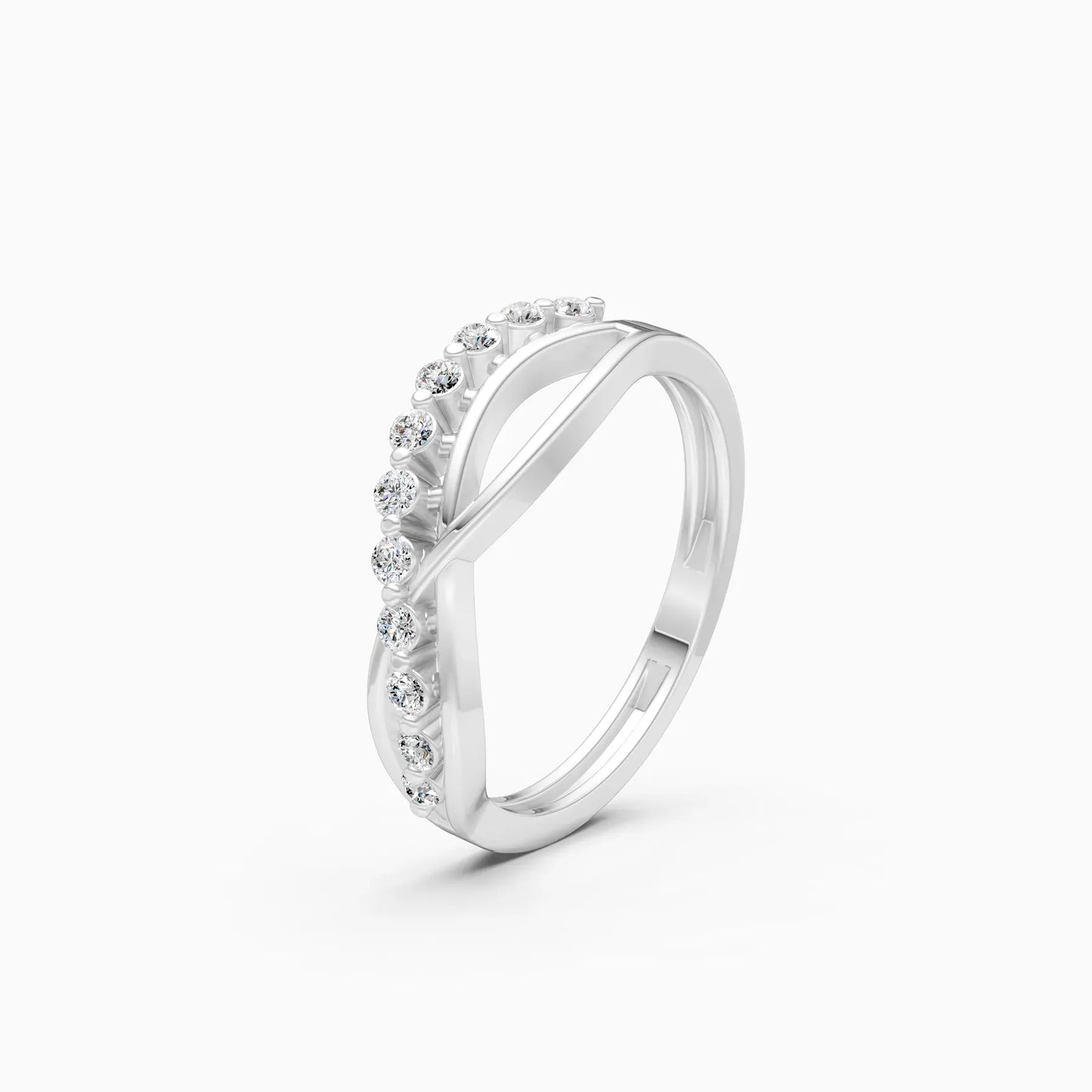 Elegant Curve Infinity Band Ring