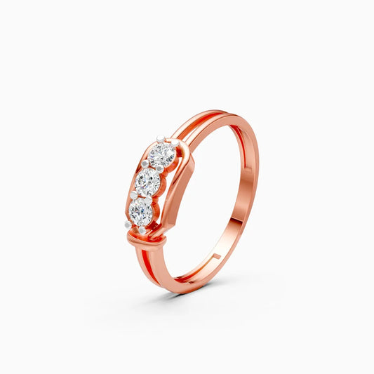 Three Diamond Bar Ring