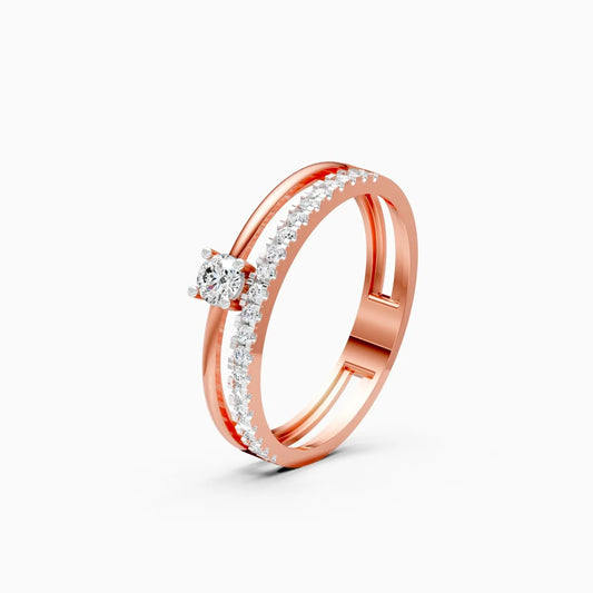 Solitaire Curve Diamond Ring