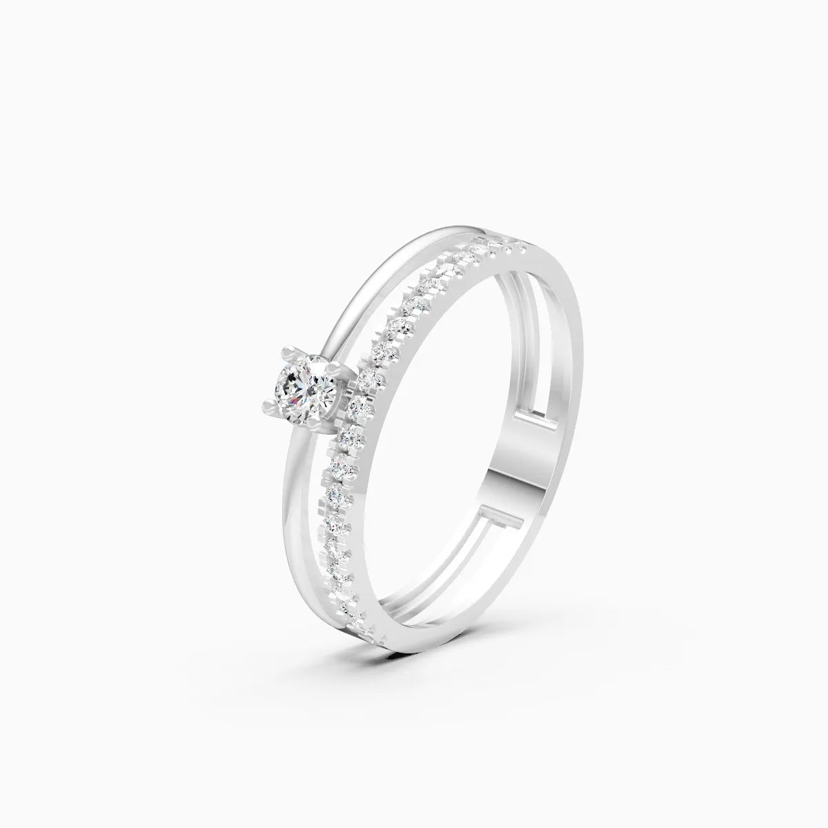 Solitaire Curve Diamond Ring