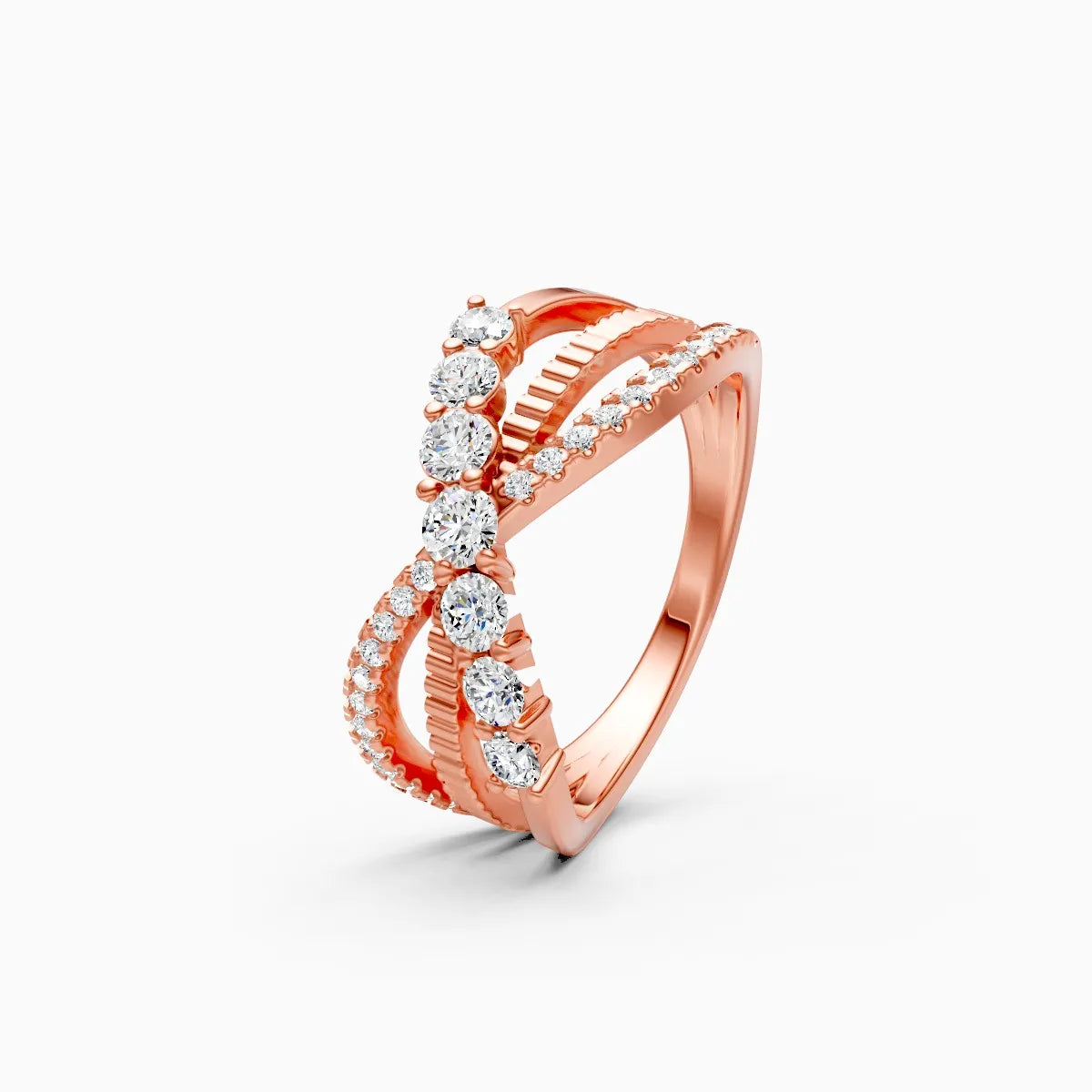 Infinity Cross Lab Grown Diamond Ring