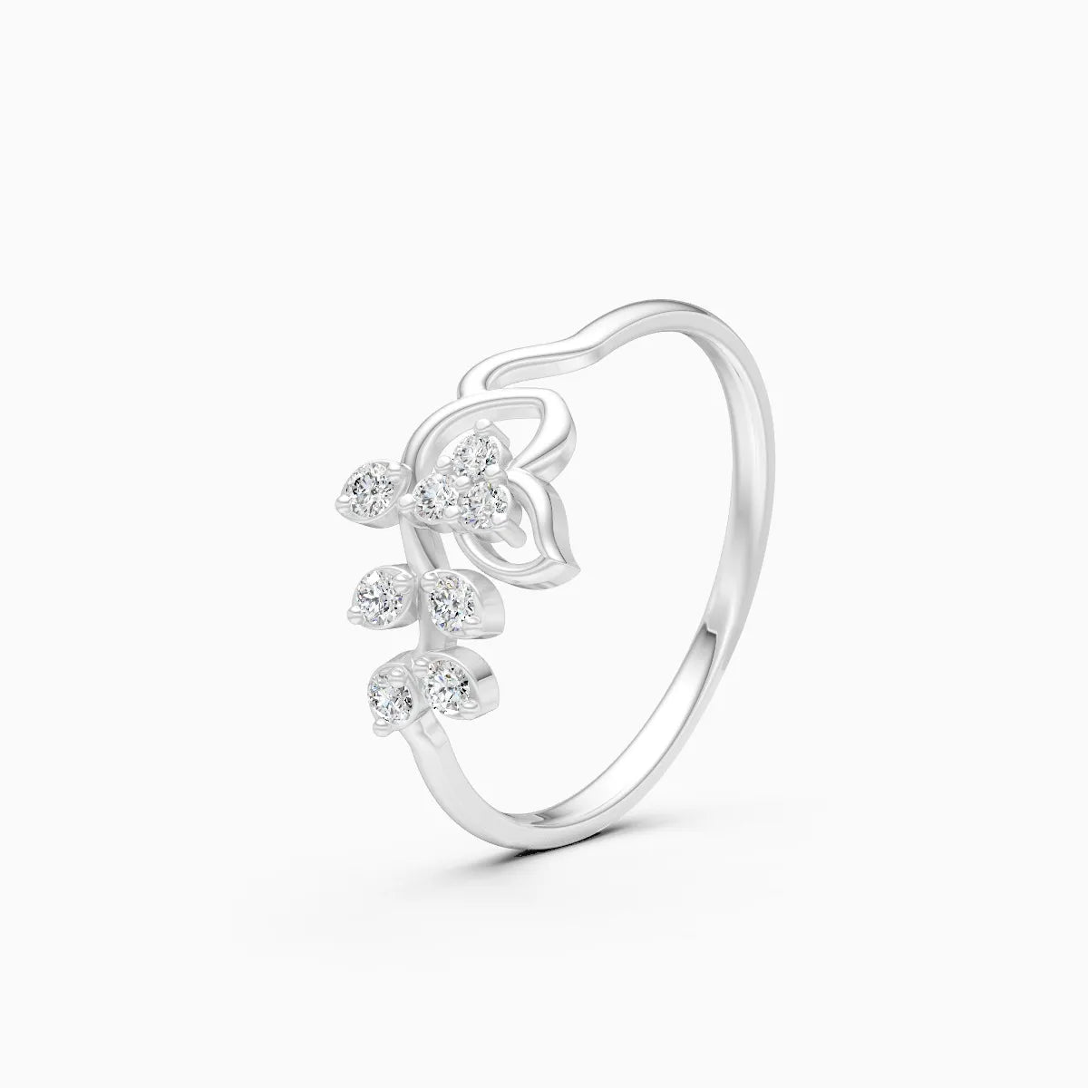 Floral Cluster Diamond Ring