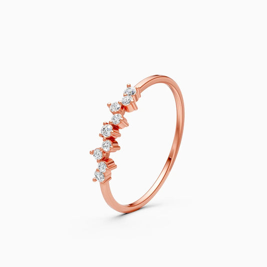 Double Raw Diamond Bar Ring