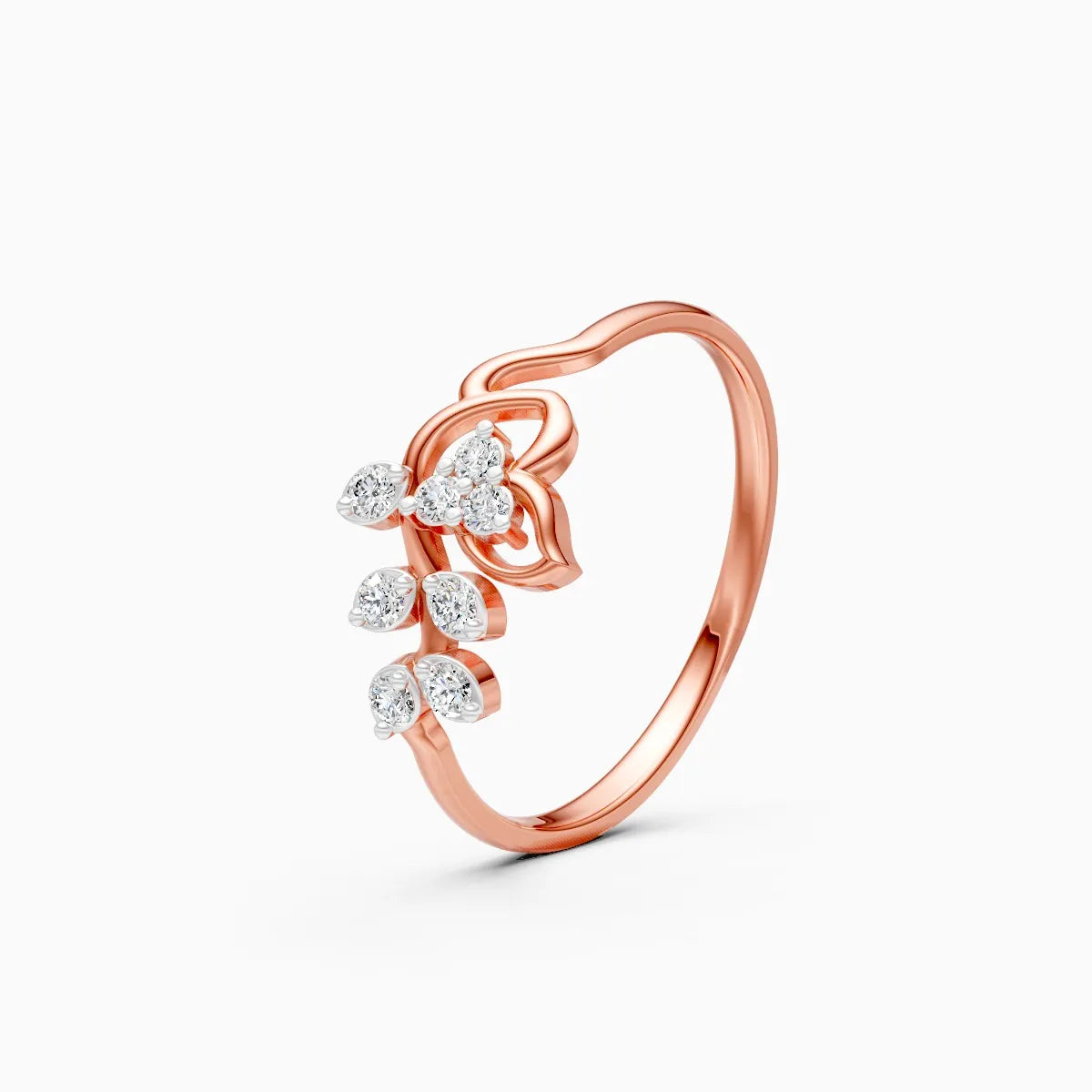 Floral Cluster Diamond Ring