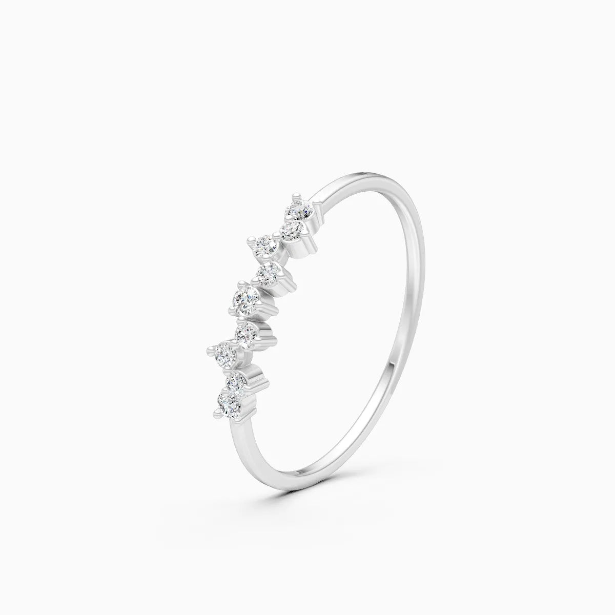 Double Raw Diamond Bar Ring
