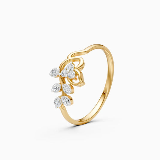 Nature Inspired Diamond Floral Ring