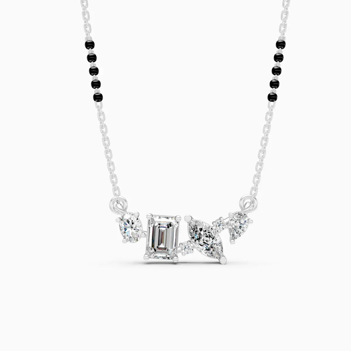 Fancy shape Lab diamond Mangalsutra With chain