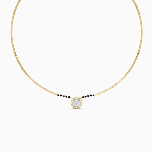 Round Lab Diamond Daily Wear Mangalsutra