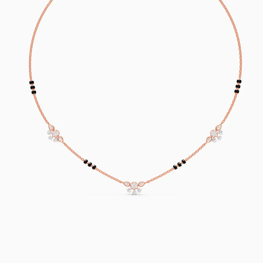 Everyday Floral Charm Small Diamond Mangalsutra