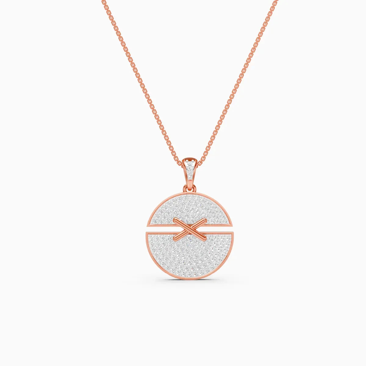 Glamorous Round Cluster Diamond Necklace