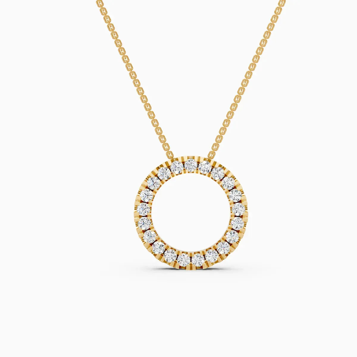 Luxury Lab Diamond Open Circle Necklace