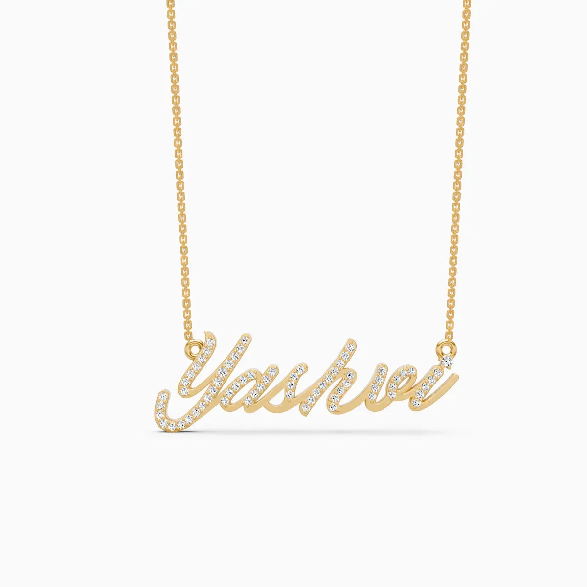 Custom Name Pendant Lab Diamond Necklace