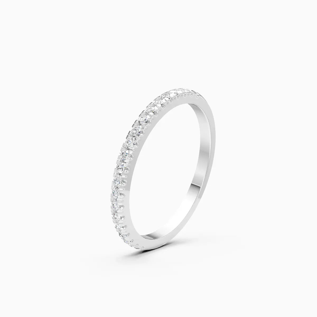 Round Diamond Half Eternity Band
