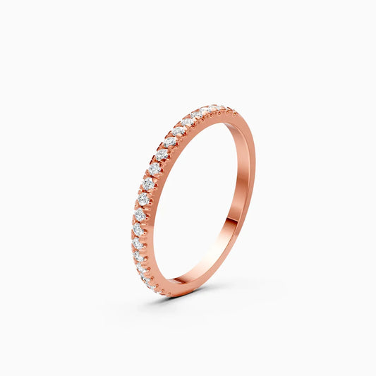 Round Diamond Half Eternity Band