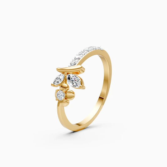 Floral Diamond Vine Ring