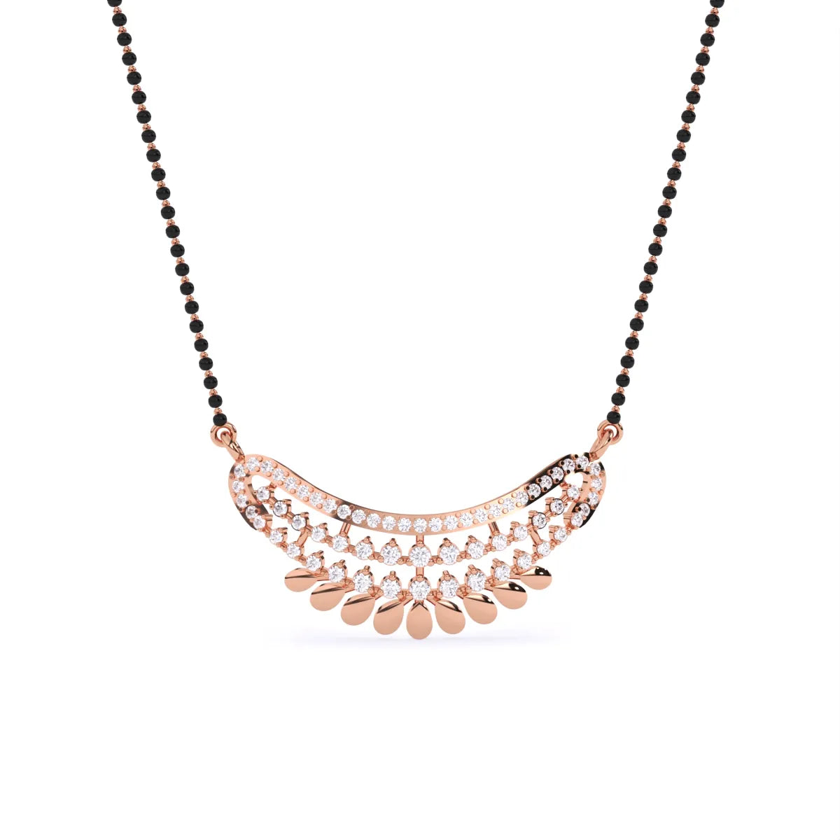 Modern Layered Small Diamond Mangalsutra