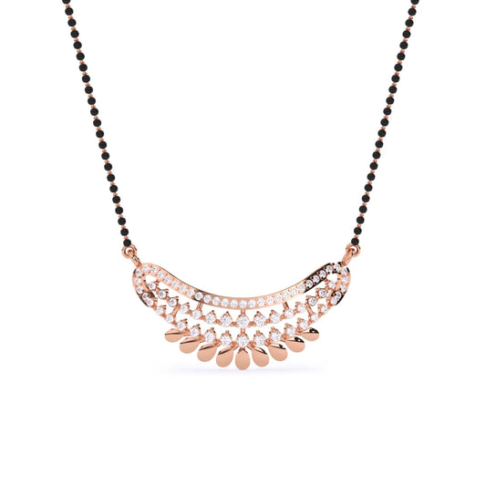 Modern Layered Small Diamond Mangalsutra