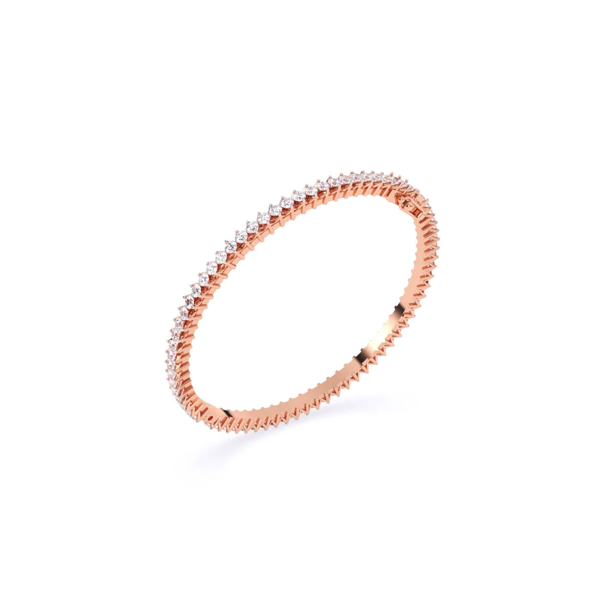 Round Solitaire Lab Grown Diamond Bangles