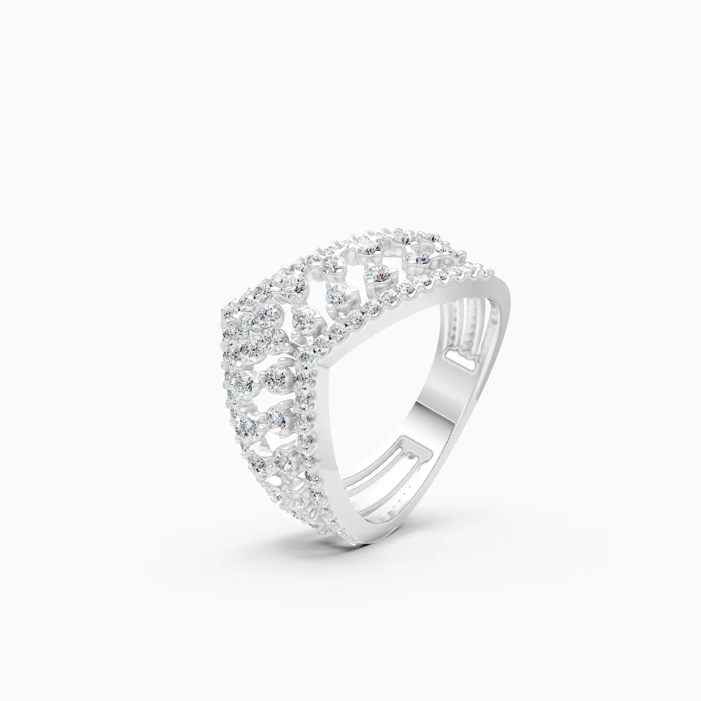 Crown Charm Lab Grown Diamond Ring