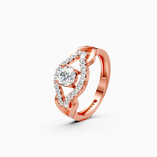 Celeste Spark Halo Solitaire Ring