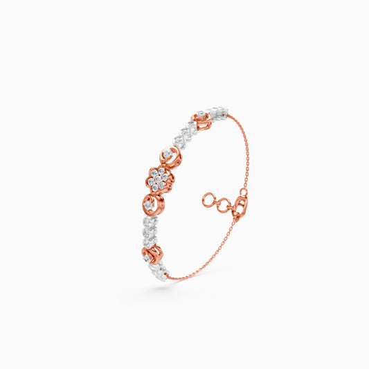 Cluster Flower Lab Grown Diamond Bracelet